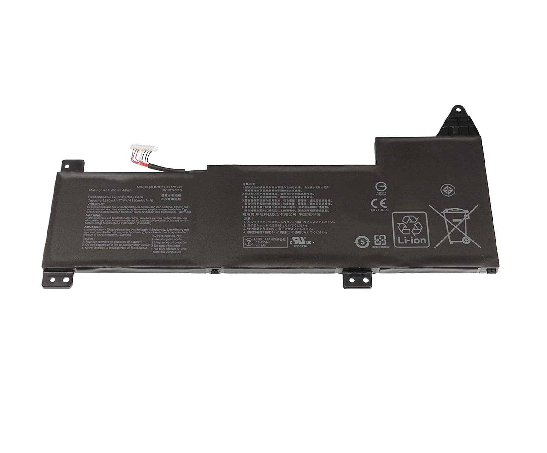 Baterie laptop Asus VivoBook X570 X570DD X570UD X570ZD FX570UD FX570ZD K570UD K570ZD R570UD R570ZD M570DD FX570DD F570UD F570DD B31N1723, 3 celule, 4150mAh, 11.4V, Li-Polymer