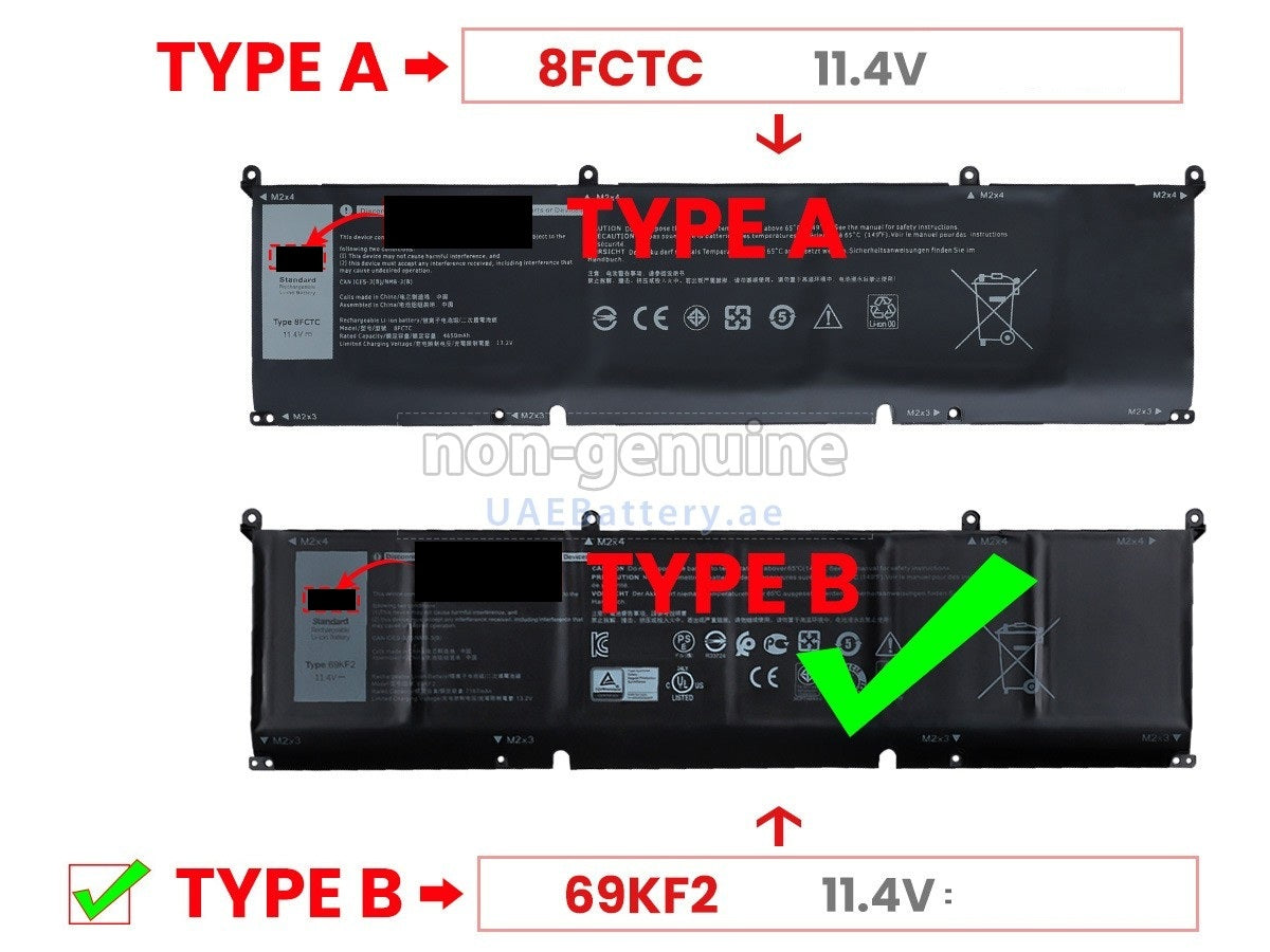Baterie laptop Dell XPS 15 9500 9510 Inspiron 7510 7620 M15 M17 R3 R4 69KF2 type B, 6 celule, 6000mAh, 11.55V, Li-Polymer