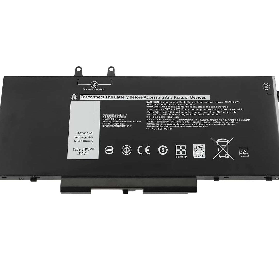 Baterie laptop Dell Latitude 5400 5401 5410 5411 5500 5501 5510 5511 7591 3HWPP model B, 4 celule, 4100mAh, 15.2V, Li-Polymer