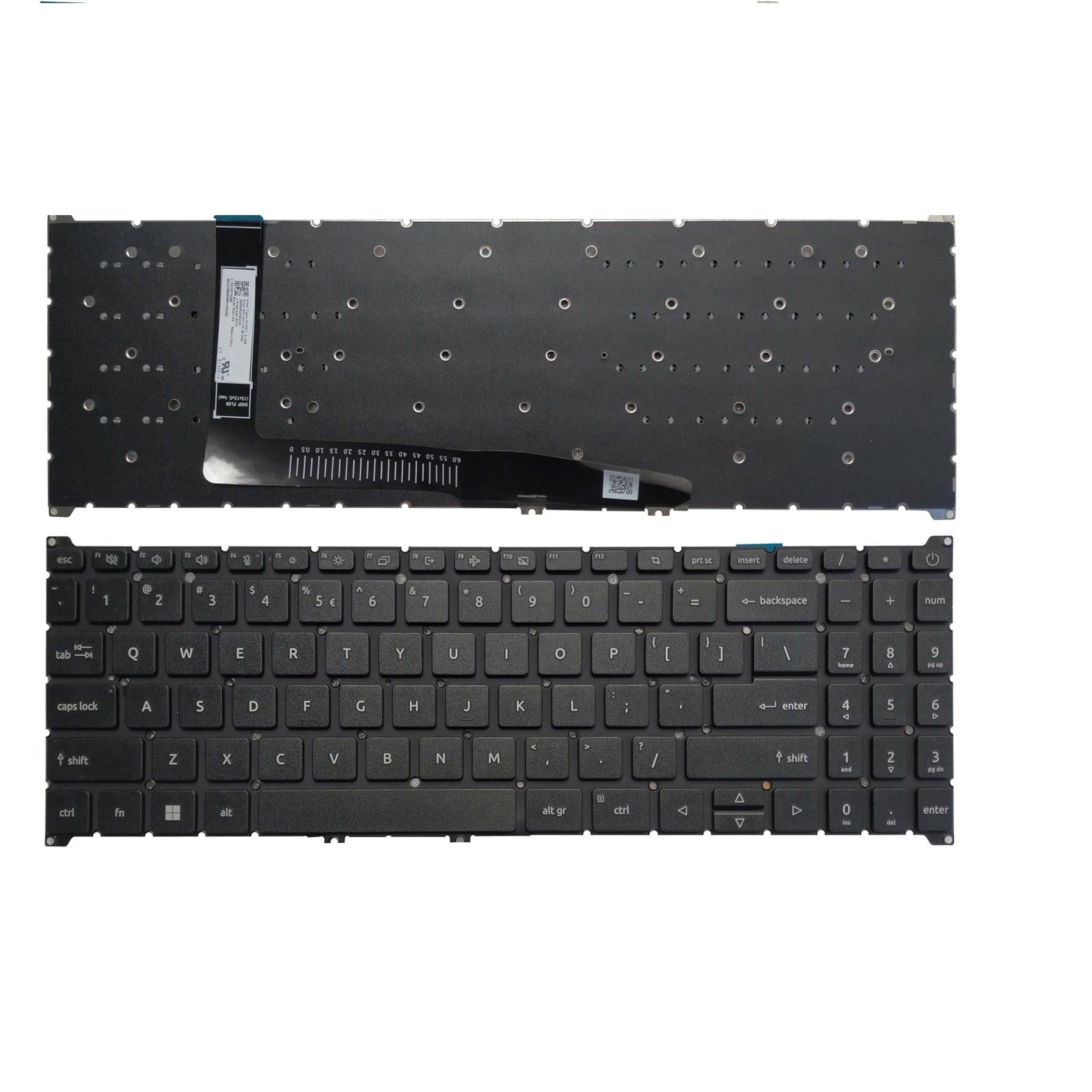Tastatura laptop pentru Acer Aspire A315-59G A515-57 A515-57G N22C6 N22Q3 S50-54 A715-76 US, US International, fără iluminare, cu NumPad
