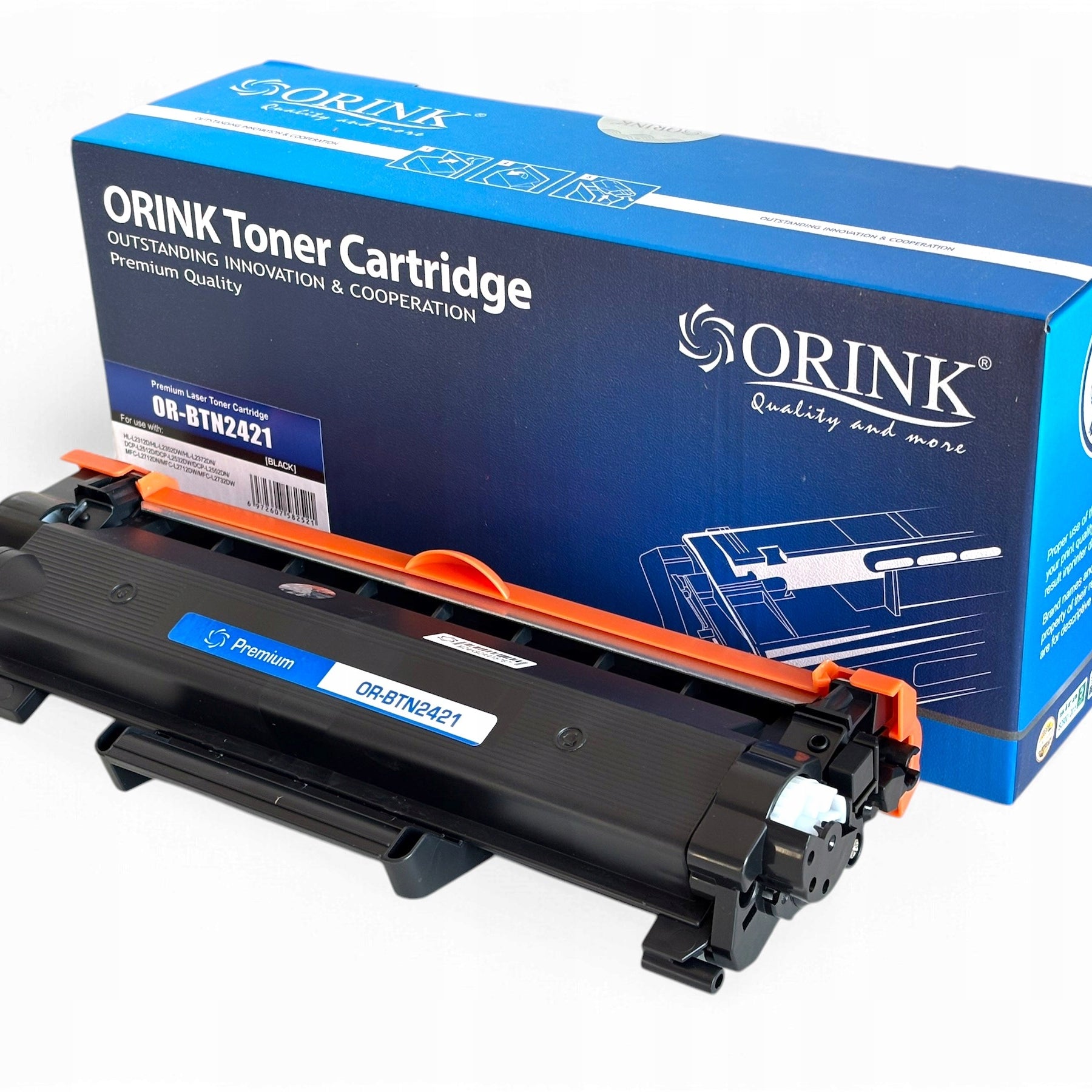 Toner compatibil Premium Economy Brother TN2421, Negru, 3000 pagini