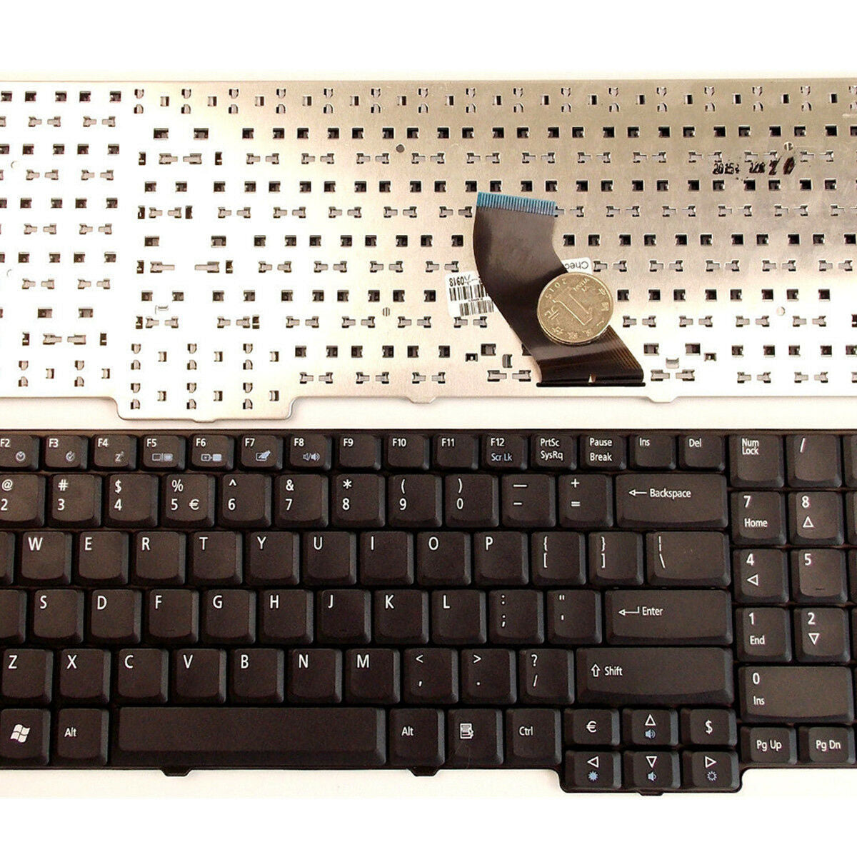 Tastatura laptop pentru Acer Aspire 7720 Extensa 5635 fara 7730 Fujitsu LifeBook NH570, US International, fără iluminare, fără NumPad