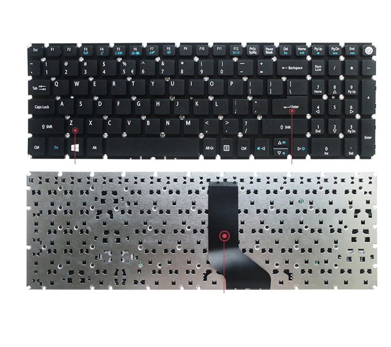 Tastatura laptop pentru Acer Aspire A315-21G A315-31G A315-32G A315-33G A315-41G A315-51G A315-53G A515-41G A517-51G, US International, fără iluminare, fără NumPad