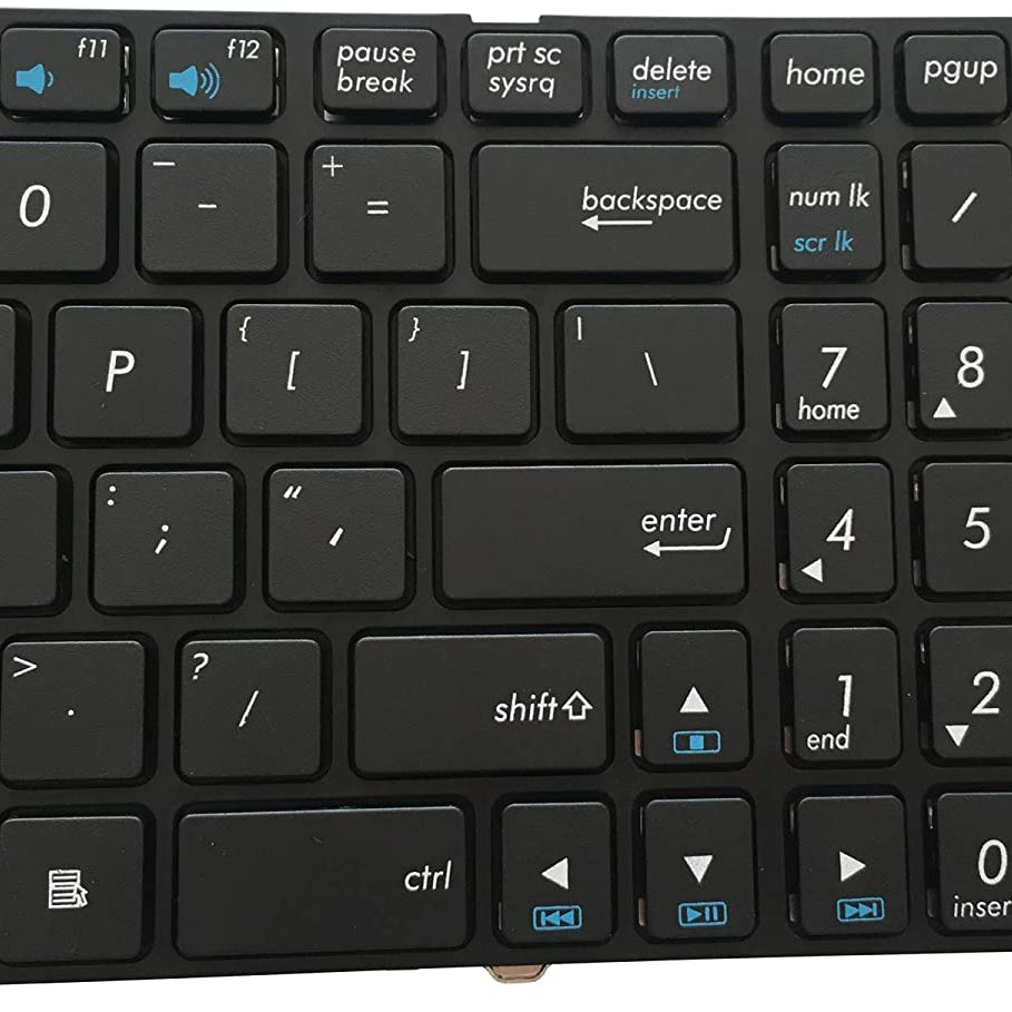 Tastatura laptop pentru Asus K52 G73 X53 x54 X55A G60 R503C X55VD cu rama, US International, fără iluminare, cu NumPad