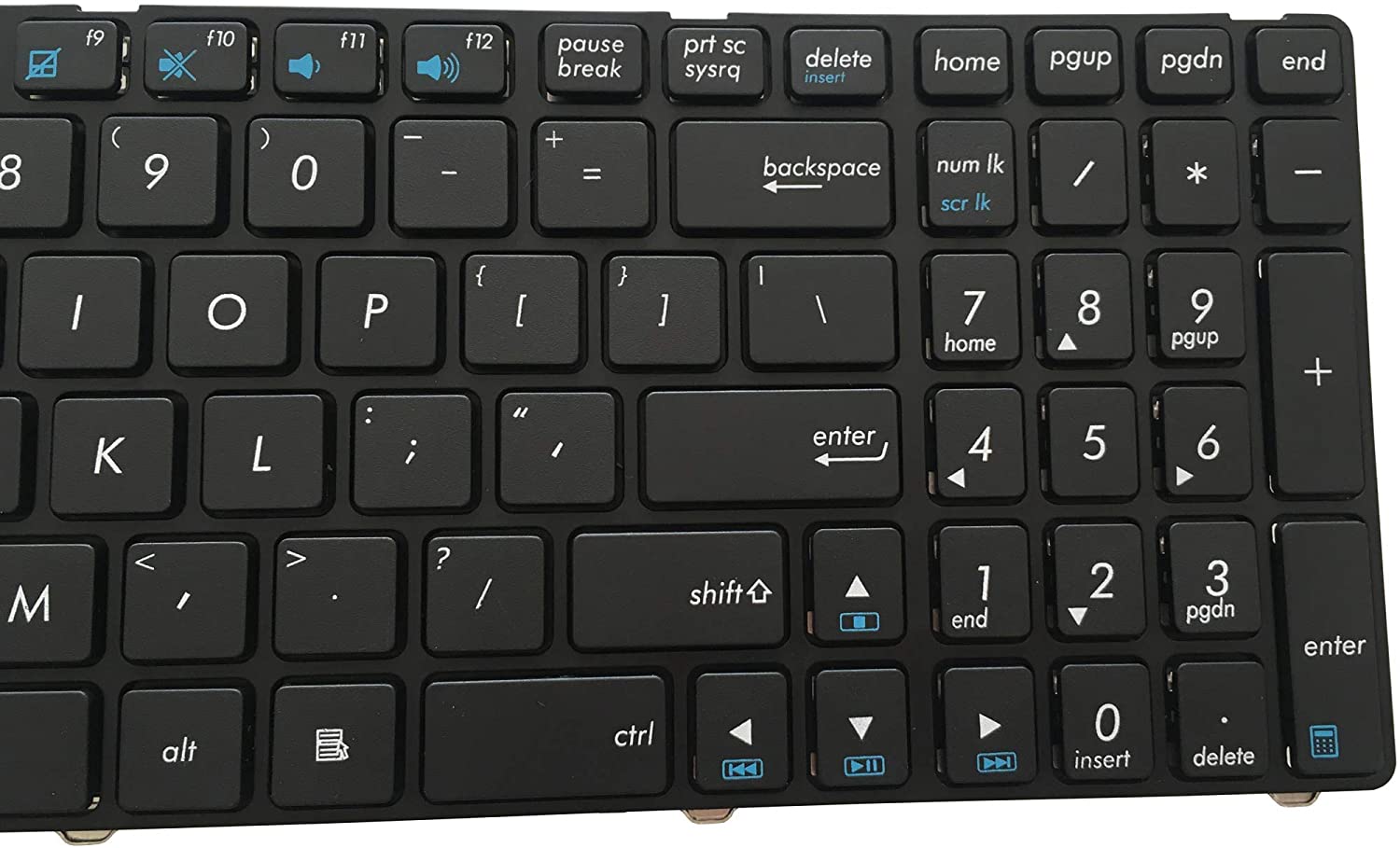 Tastatura laptop pentru Asus K52 G73 X53 x54 X55A G60 R503C X55VD cu rama, US International, fără iluminare, cu NumPad