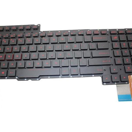 Tastatura laptop pentru Asus ROG G752 G752VT G752VY G752VS G752VM G752VSK iluminata fara rama, US International, iluminată, cu NumPad