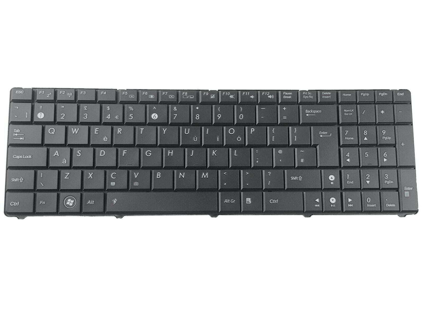 Tastatura laptop pentru Asus F52 K50 K50C K50IJ K50IN model UK, UK, fără iluminare, cu NumPad