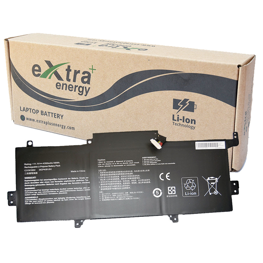 Baterie laptop Asus ZenBook U3000U UX330 UX330U UX330UA UX330UAK UX330UA-1A UX330UA-FB018R FB161T C31N1602, 3 celule, 4350mAh, 11.1V, Li-Ion