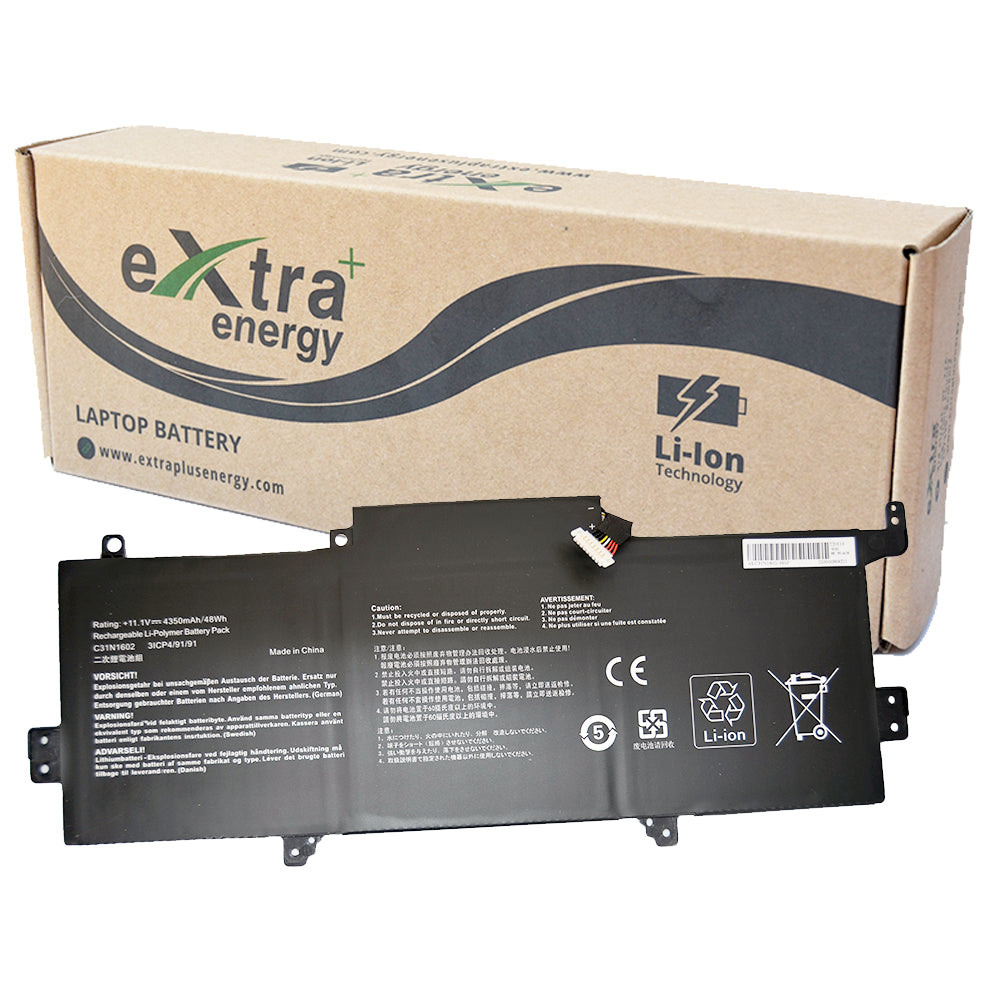 Baterie laptop Asus ZenBook U3000U UX330 UX330U UX330UA UX330UAK UX330UA-1A UX330UA-FB018R FB161T C31N1602, 3 celule, 4350mAh, 11.1V, Li-Ion