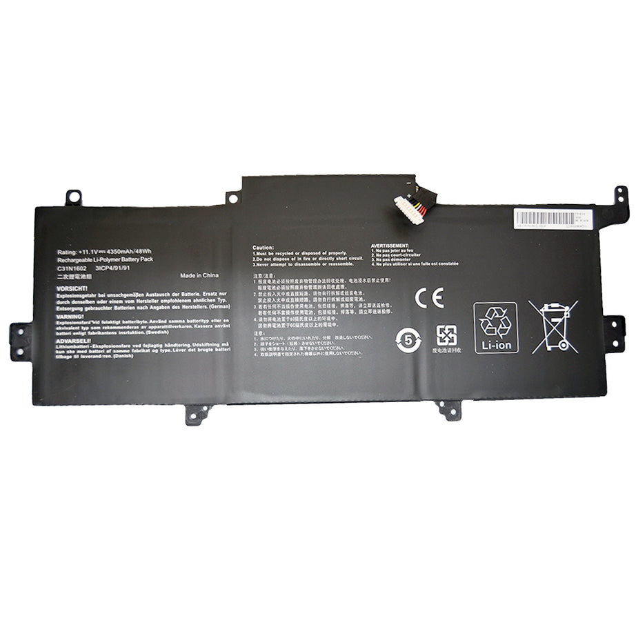 Baterie laptop Asus ZenBook U3000U UX330 UX330U UX330UA UX330UAK UX330UA-1A UX330UA-FB018R FB161T C31N1602, 3 celule, 4350mAh, 11.1V, Li-Ion