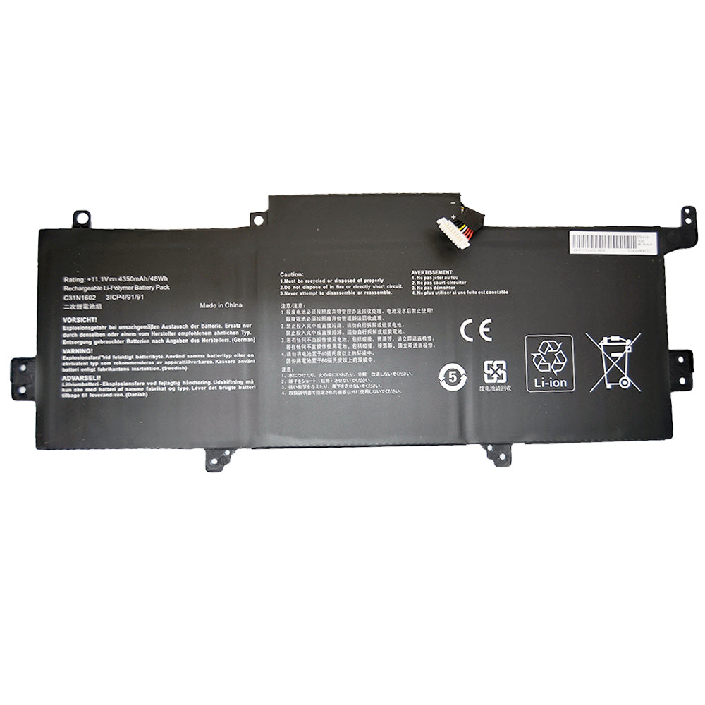 Baterie laptop Asus ZenBook U3000U UX330 UX330U UX330UA UX330UAK UX330UA-1A UX330UA-FB018R FB161T C31N1602, 3 celule, 4350mAh, 11.1V, Li-Ion
