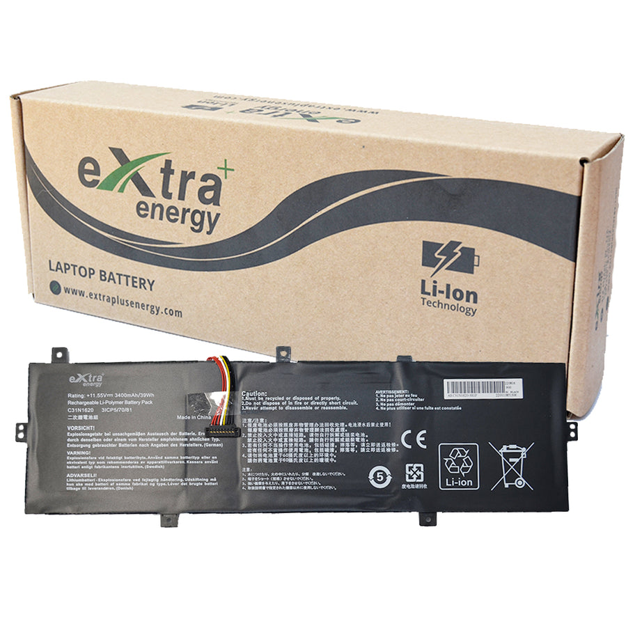 Baterie laptop Asus Zenbook UX430U UX430UA UX430UN UX430UNR UX430UQ U4100UQ PRO PU404 C31PoJH C31N1620 type B, 3 celule, 3400mAh, 11.55V, Li-Polymer