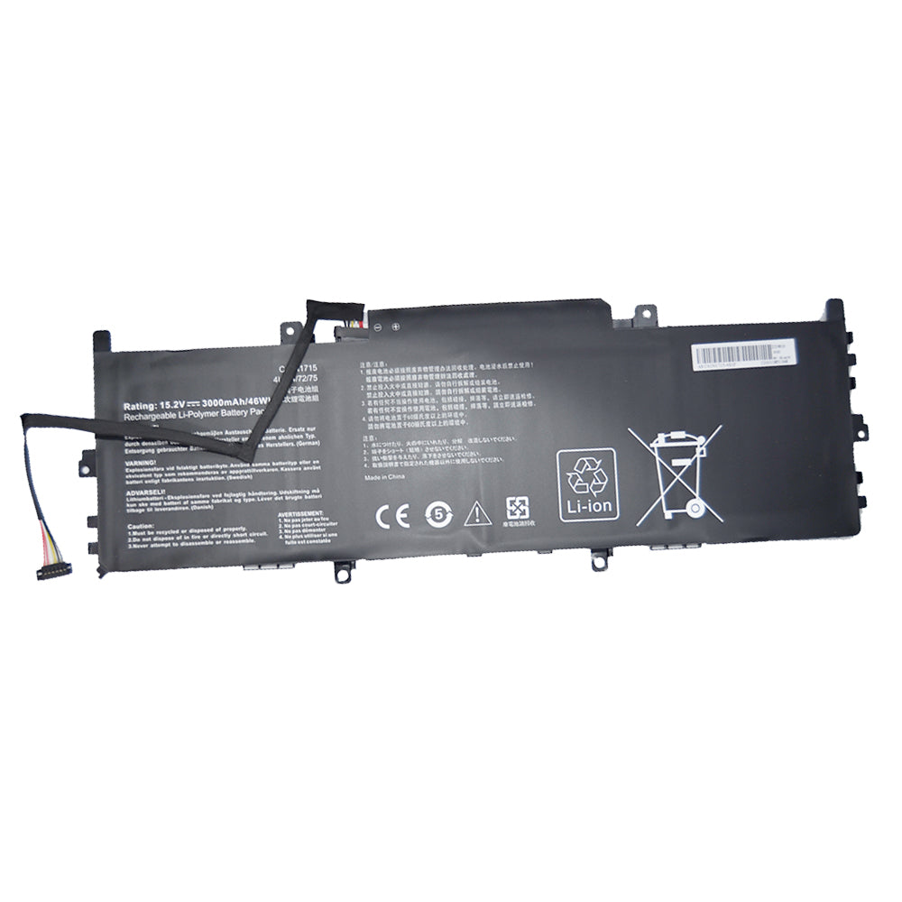 Baterie laptop Asus Zenbook 13 UX331UA UX331UA-1A UX331UA-1E UX331UN UX331FN U3100FN U3100UN C41N1715, 4 celule, 3000mAh, 15.2V, Li-Polymer