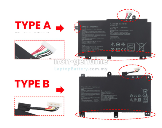 Baterie laptop Asus FX80 FX86 TUF FX504 FX504GE FX504GM FX505 FX505DT FX505DY FX505GE FX505GD FX505GM A15 FA506IU A17 FA706II B31N1726 cablu scurt model A, 3 celule, 3900mAh, 11.4V, Li-Polymer