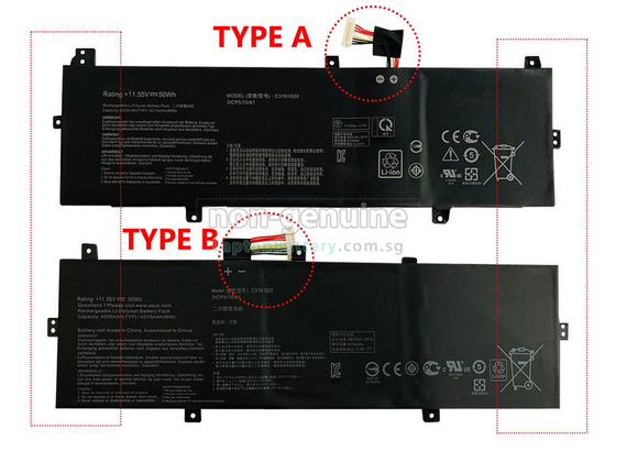 Baterie laptop Asus Zenbook UX430U UX430UA UX430UN UX430UNR UX430UQ U4100UQ PRO PU404 C31PoJH C31N1620 type B, 3 celule, 3400mAh, 11.55V, Li-Polymer