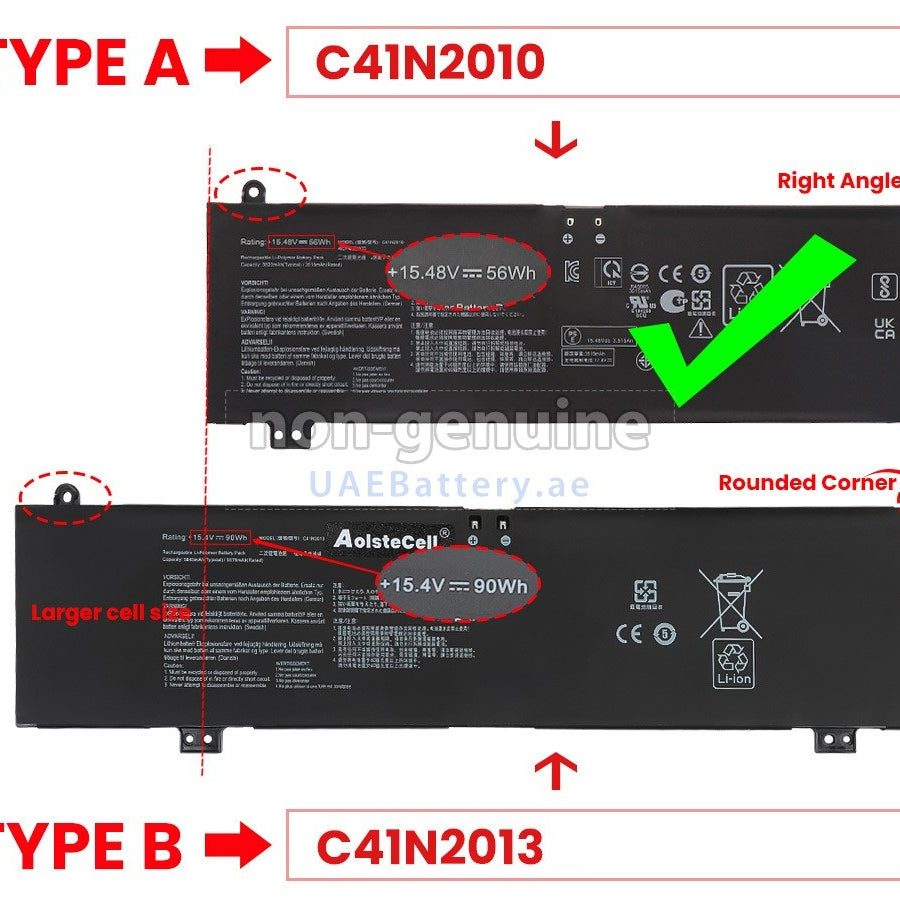 Baterie laptop Asus ROG Strix G15 G513IC G513IH G513QC G513QE G17 G713QE C41N2010 type A, 4 celule, 2900mAh, 14.8V, Li-Polymer