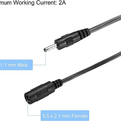 Cablu adaptor 5.5mm x 2.1 Female la 3.0mm x 1.1 Male