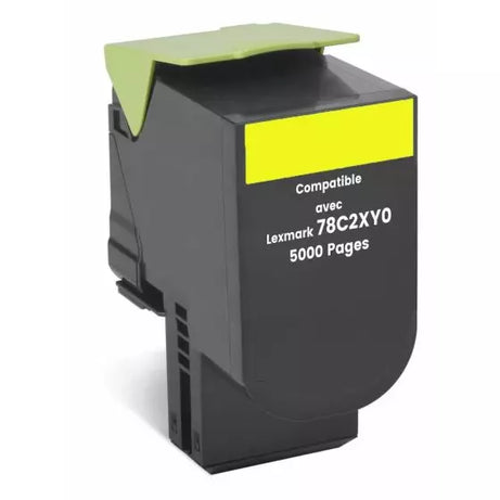 Toner compatibil Lexmark 78C2XY0 pentru Lexmark CS421ADN, Lexmark CS421DN și Lexmark CS52DN, Galben, 5.000 pagini