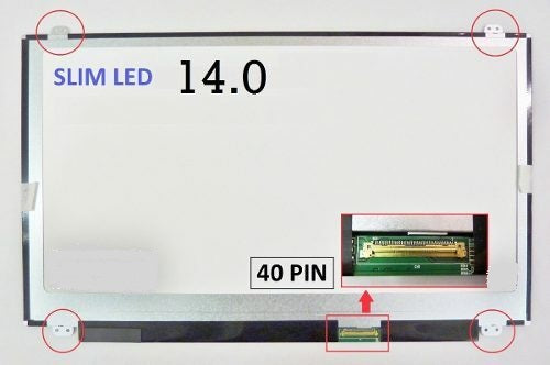 Display laptop 14.0 inch subtire B140XW03 1366 x 768 HD cu prinderi 40pin