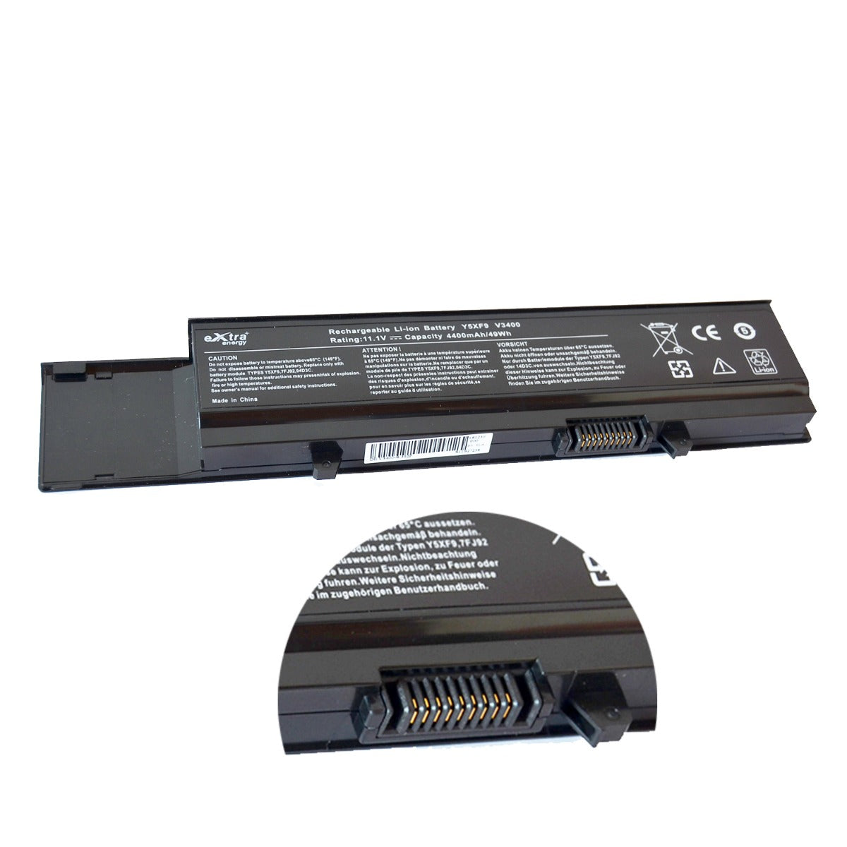 Baterie laptop Dell Vostro 3400 3500 3700 04D3C, 6 celule, 4400mAh, 11.1V, Li-Ion
