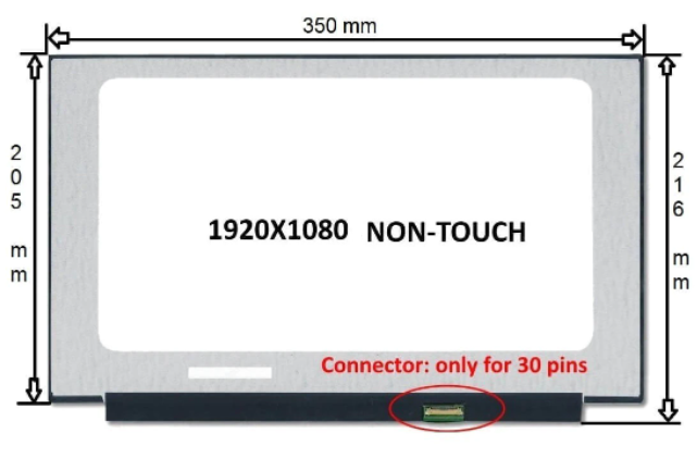 Display laptop 15.6 inch 1920x1080 Full HD IPS NV156FHM-N48 fara prinderi 30pin