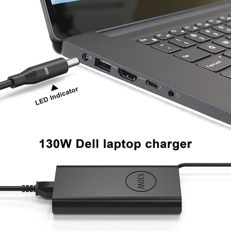 Incarcator laptop pentru Dell 130W 19.5V 6.7A mufa 7.4x5.0mm cu pin interior carcasa ovala