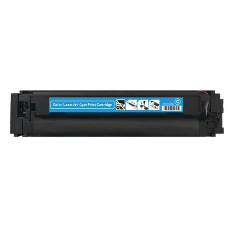 Toner compatibil HP 203A W2031A pentru HP LaserJet Enterprise MFP M480F, HP Pro M454DN și HP Pro M454DW, Cyan, 2.100 pagini