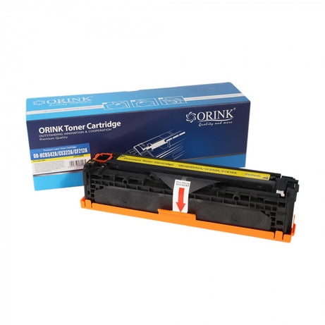 Toner compatibil Premium Economy HP 125A, Canon, CB542A, CRG716, CE212A, CE322A, Galben, 1400 pagini