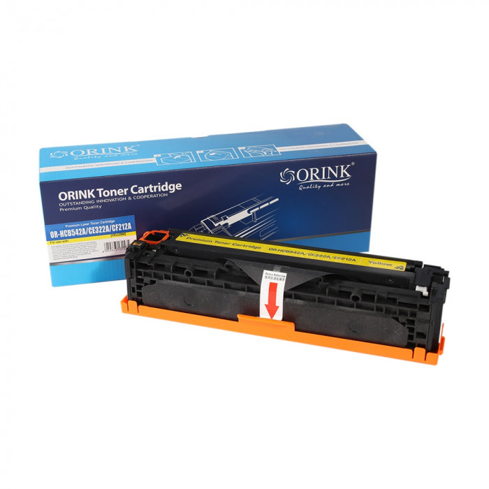 Toner compatibil Premium Economy HP 125A, Canon, CB542A, CRG716, CE212A, CE322A, Galben, 1400 pagini