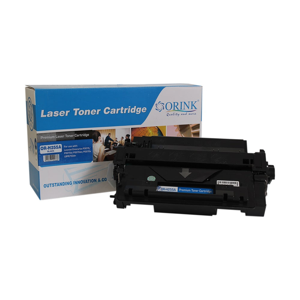 Toner compatibil Premium Economy HP 55A CE255A, CRG724, Negru, 6000 pagini