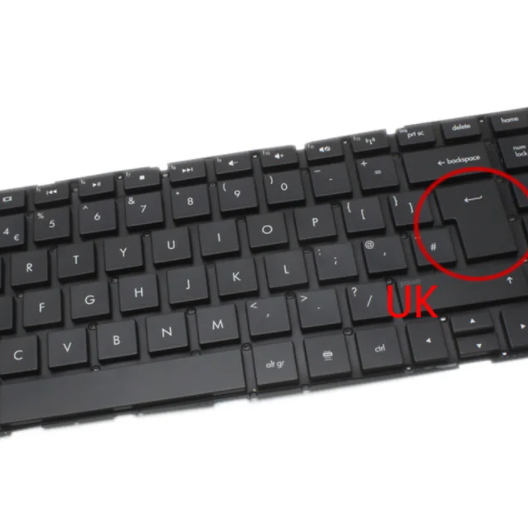 Tastatura laptop pentru HP PAVILION DV7-4000 fara rama, UK, fără iluminare, cu NumPad
