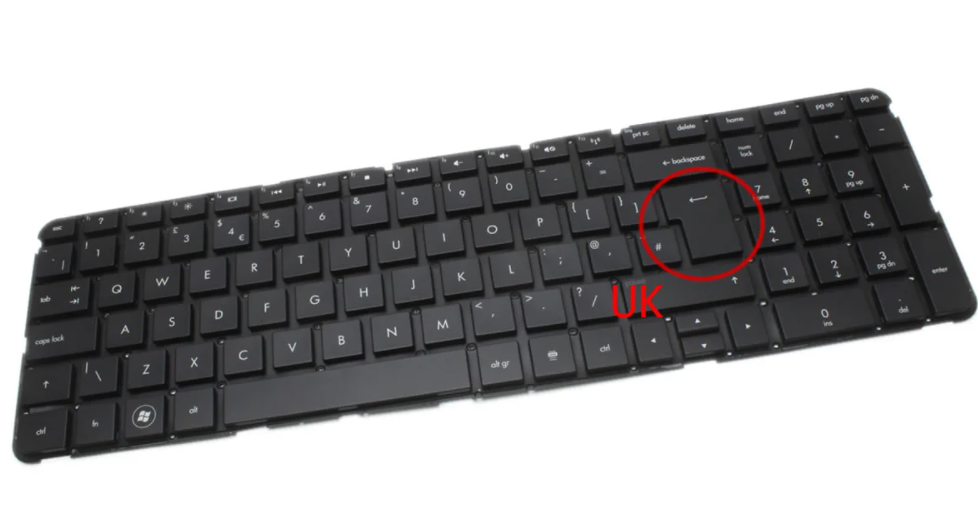 Tastatura laptop pentru HP PAVILION DV7-4000 fara rama, UK, fără iluminare, cu NumPad