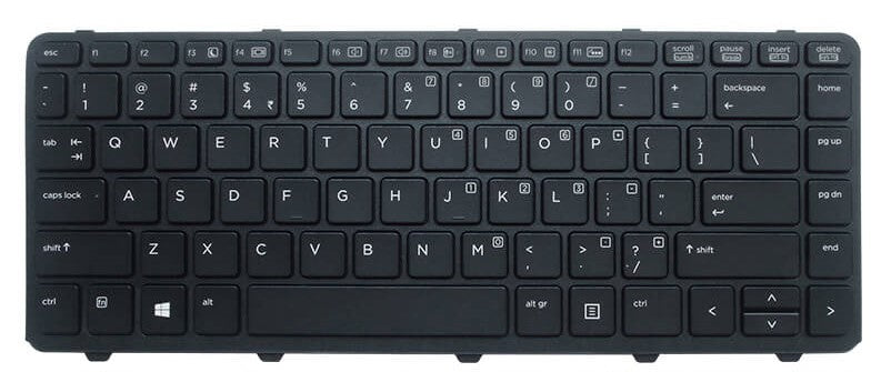 Tastatura laptop pentru HP PROBOOK 430 440 445 G2 640 G1 645 G1 iluminata cu rama, US International, iluminată, fără NumPad