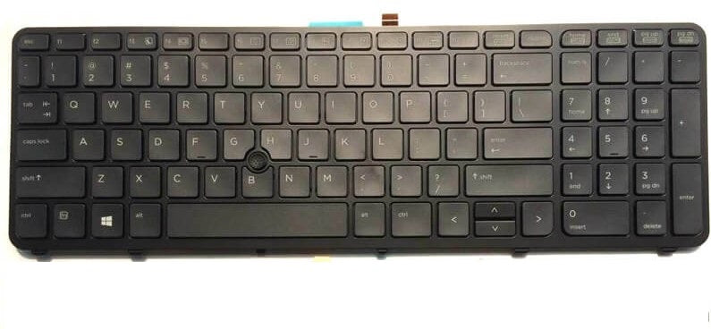 Tastatura laptop pentru HP ZBOOK 15 G1 ZBOOK 15 G2 ZBOOK 17 G1 ZBOOK 17 G2 iluminata cu rama, US International, fără iluminare, fără NumPad