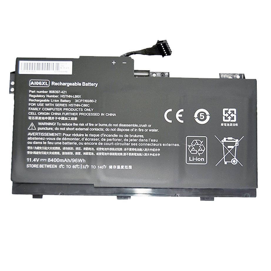Baterie laptop HP ZBook 17 G3 Series A106XL AIO6XL HSTNN-LB6X HSTNN-C86C 808397-421 808451-001 808451-002 AI06096XL, 4 celule, 8400mAh, 11.4V, Li-Ion