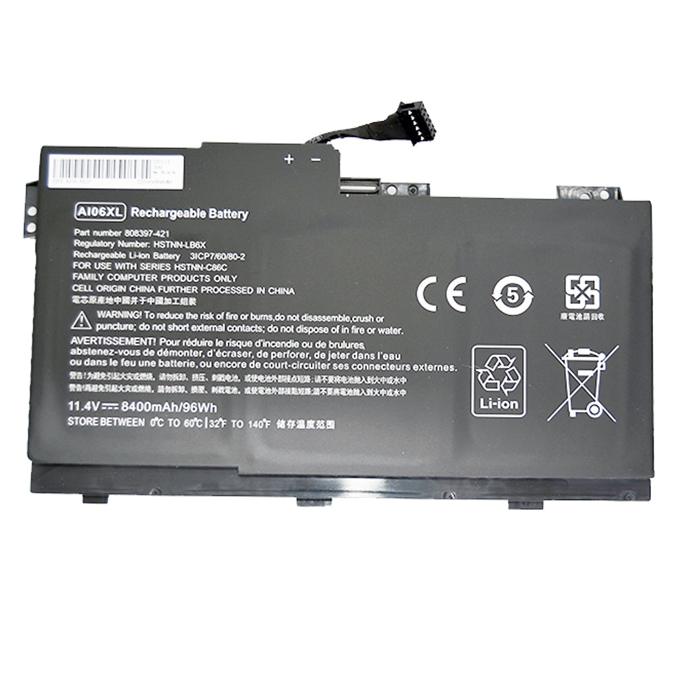 Baterie laptop HP ZBook 17 G3 Series A106XL AIO6XL HSTNN-LB6X HSTNN-C86C 808397-421 808451-001 808451-002 AI06096XL, 4 celule, 8400mAh, 11.4V, Li-Ion