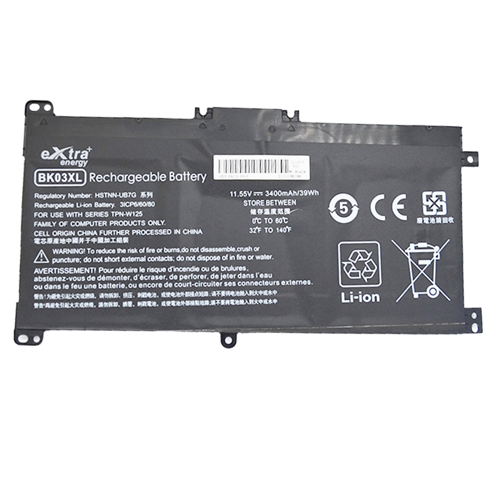 Baterie laptop HP Pavilion x360 14-BA 14-BA015NW 14-BA022NW 14-BA024NW 14-BA102NW 14-BA104NW BK03XL, 3 celule, 3400mAh, 11.55V, Li-Polymer