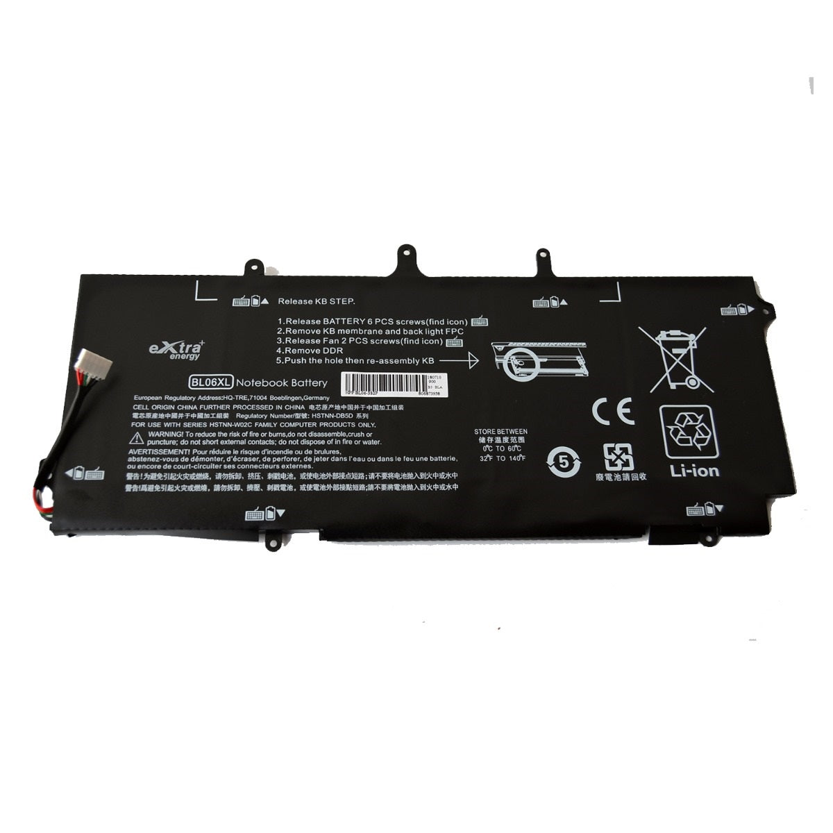 Baterie laptop HP EliteBook Folio 1040 G1 G2 BL06XL HSTNN-DB5D 72229, 6 celule, 3400mAh, 11.1V, Li-Polymer