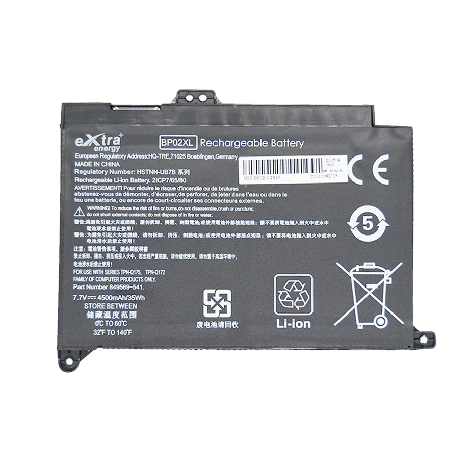 Baterie laptop HP Pavilion 15-AU000 15-AU010WM 15-AU123cl 849909-855 BP02XL HSTNN-UB7B, 2 celule, 5300mAh, 7.6V, Li-Polymer