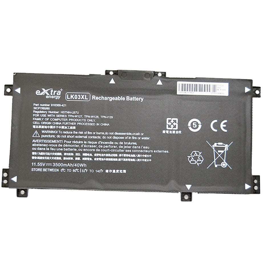 Baterie laptop HP Envy x360 15-BP 15-BP000NW 15-BP001NW 15-BP002NW 15-BP100NW 15-BP101NW 15-CN 17-AE 17-BW LK03XL, 3 celule, 3500mAh, 11.55V, Li-Polymer