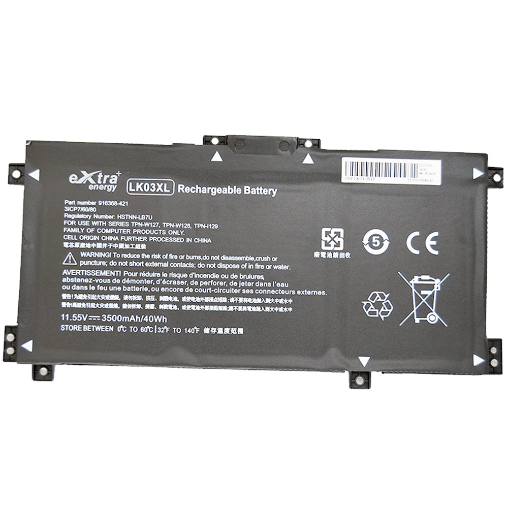Baterie laptop HP Envy x360 15-BP 15-BP000NW 15-BP001NW 15-BP002NW 15-BP100NW 15-BP101NW 15-CN 17-AE 17-BW LK03XL, 3 celule, 3500mAh, 11.55V, Li-Polymer