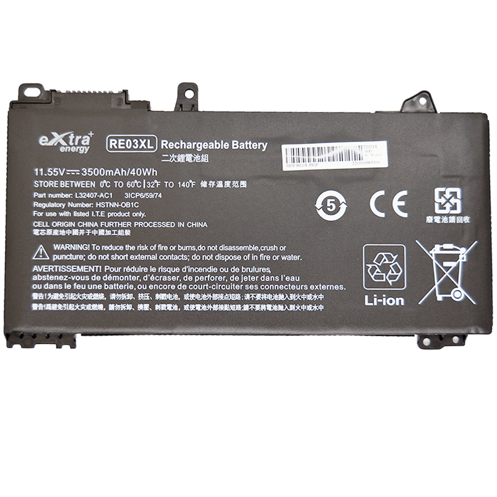 Baterie laptop HP ProBook 430 G6 G7 440 G6 G7 445 G6 G7 450 G6 G7 455 G6 G7 445R G6 455R G6 RE03XL, 3 celule, 3500mAh, 11.55V, Li-Polymer
