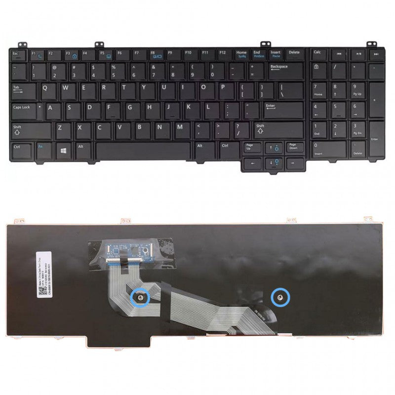 Tastatura laptop pentru Dell Latitude 15 5000 E5540 07HDH1 08PJW6 SN7224 F63X6, US International, fără iluminare, cu NumPad