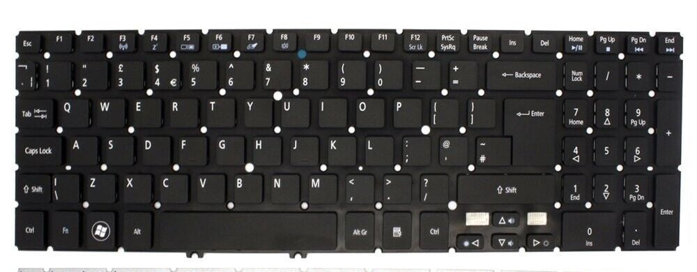 Tastatura laptop pentru Acer Aspire E5-531 V5-531 V5-571 V5-551 V5-552 model UK, UK, fără iluminare, cu NumPad