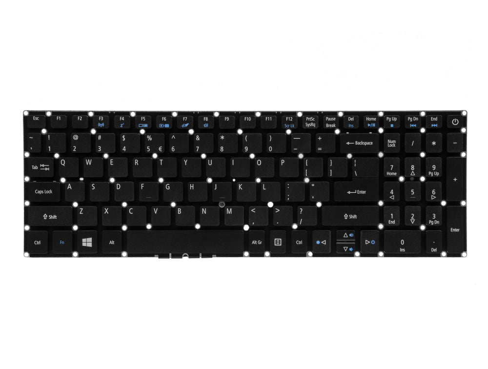 Tastatura laptop pentru Acer Aspire E5-573 E5-722 V3-574 E5-532, US International, fără iluminare, cu NumPad