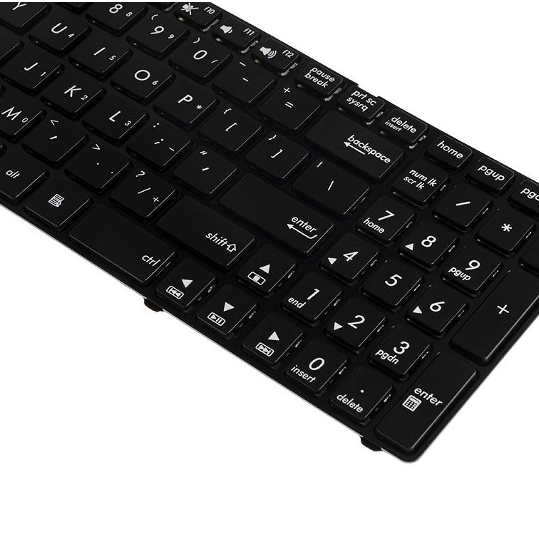 Tastatura laptop pentru Asus K50 K50A K50AB K50AD K50AE K50AF K50C K50i K50iD K50IE K50IJ K50iJ-SX K50IL K50IN K50IP K50X, US International, fără iluminare, cu NumPad