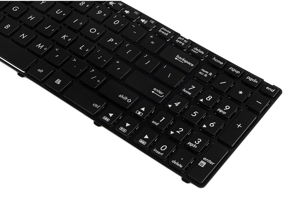 Tastatura laptop pentru Asus K50 K50A K50AB K50AD K50AE K50AF K50C K50i K50iD K50IE K50IJ K50iJ-SX K50IL K50IN K50IP K50X, US International, fără iluminare, cu NumPad