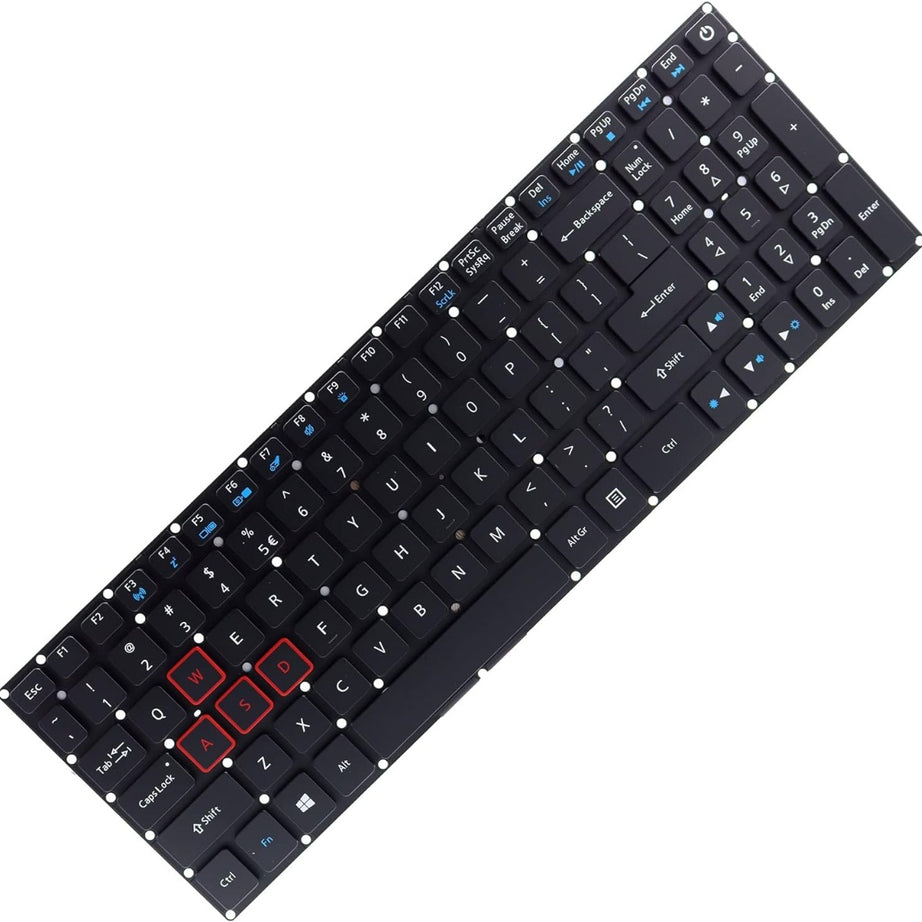 Tastatura laptop pentru Acer Aspire V15 VN7-593 VN7-593G V17 VN7-793 VN7-793G VX15 VX5-591 VX5-591G backlit panglica lata, US International, iluminată, cu NumPad