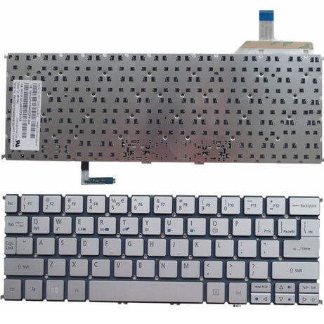 Tastatura laptop pentru Acer Aspire s7-391 S7-392 S7-392S No Frame backlit, Nordic, iluminată, fără NumPad
