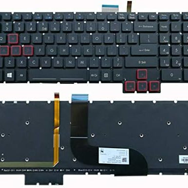 Tastatura laptop pentru Acer Predator G9-791 G9-591 G5-793 GX-791 GX-792 backlit, US International, iluminată, cu NumPad